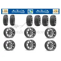 Hjulpakke til Polaris 6X6 27" x 14" Ura felg med nye Obor Terrarex dekk 27/9-14 og 27/11-14