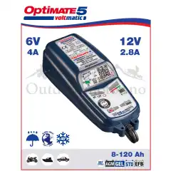 LADER OPTMATE 5 VOLTMATIC 12V-3A og 6V-4A