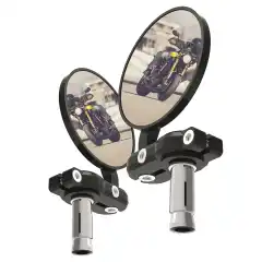 BarEnd Mirrors - Black Par, 22,2mm 