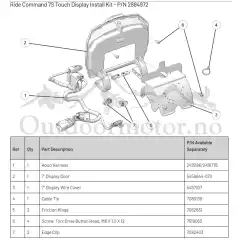 FESTESETT TIL 7S DISPLAY MONTERINGSSETT INSTRUMENT 7S