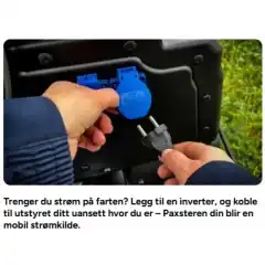 Inverter 230V 800watt str&oslash;muttak<br />
&Oslash;nsker du &aring; ta ut str&oslash;m av din Paxster er l&oslash;sningen her