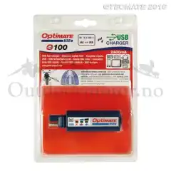 USB uttak / lader kobles til SAE plugg med innebygget indikator for batteri overv&aring;kning!