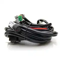 Kabelsett for 2 Ekstra lys med Sikring, Rele, bryter og 2 DT kontakter