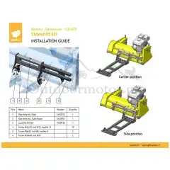 Flytter klipper 37 til venstre<br />
Rammy Side shift kitt til Beitpusser Flail Mower 120 ATV  120cm bre