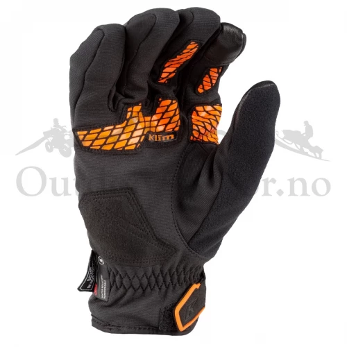 KLIM Inversion Insulated Glove Asphalt - Strike Orange