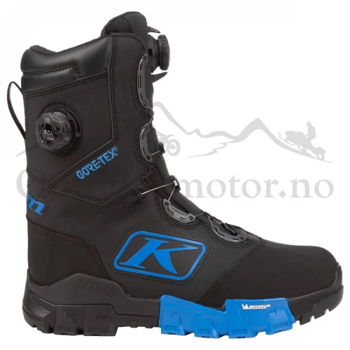 KLIM Adrenaline Pro S GTX BOA Boot 8 Black - Electric Blue Lemonade