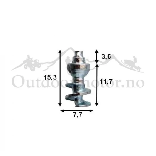 Pigg Bestgrip 1600 skrupigg Ø7,7mm Lengde 15,3mm, Minimum mønsterdybde 9,2m