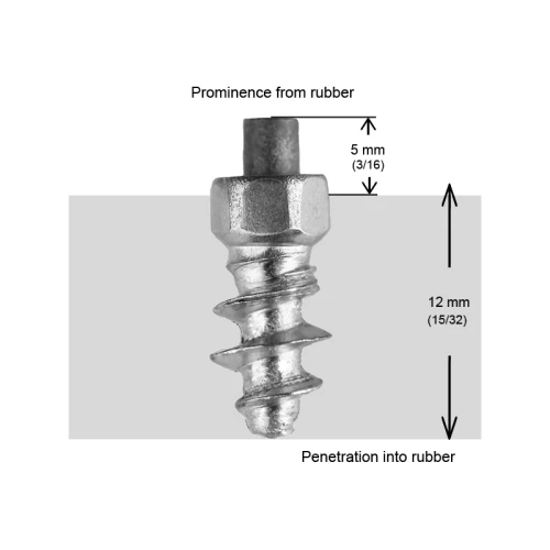 iGrip ST15F Skrupigg 17mm/5mm - 100 stk Aggresiv pigg til kjøretøy som ATV/MC ST-15100F