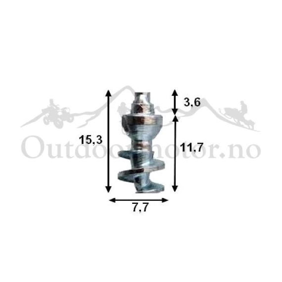 Pigg Bestgrip 1600 skrupigg Ø7,7mm Lengde 15,3mm, Minimum mønsterdybde 9,2m