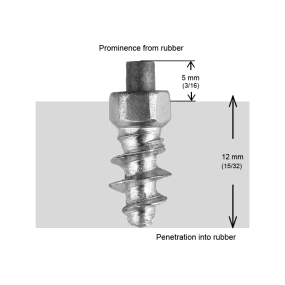 iGrip ST15F Skrupigg 17mm/5mm - 100 stk Aggresiv pigg til kjøretøy som ATV/MC ST-15100F
