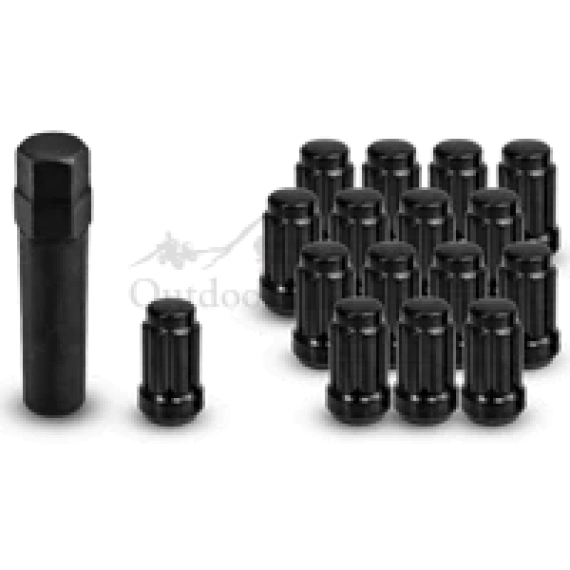 URA ATV Splines Mutter M10x1,25 Sort Aixam+ (For korte pinbolter) 10/80/1,25