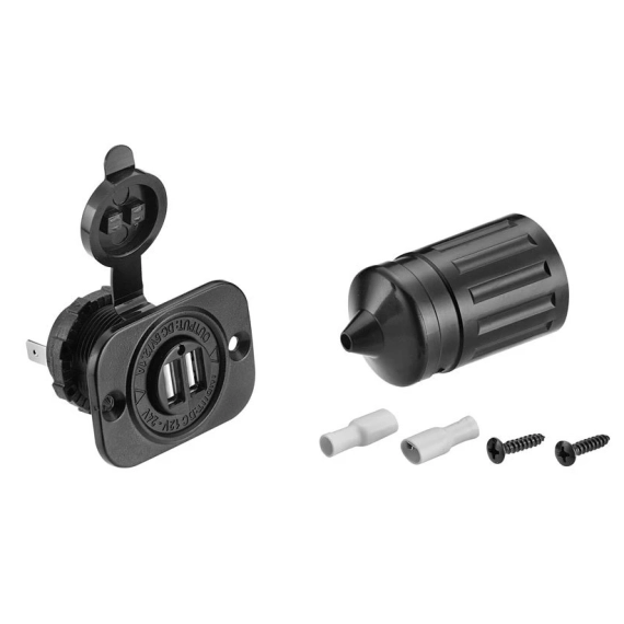 USB-kontakt med doble utganger 12V–24V