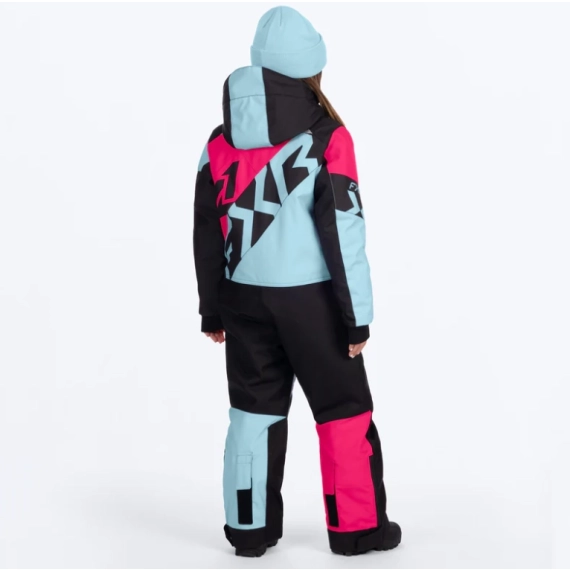 FXR YOUTH MONOSUIT-MAUI BLUE/RAZZ