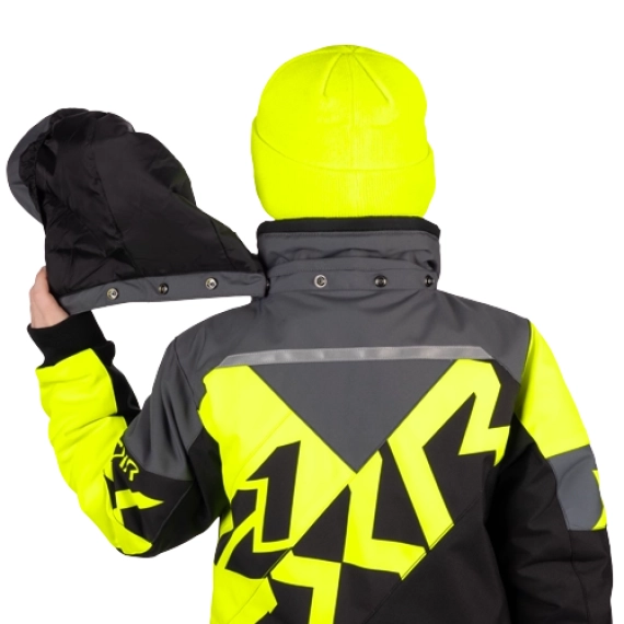 FXR YOUTH MONOSUIT-BLACK/HIVIS